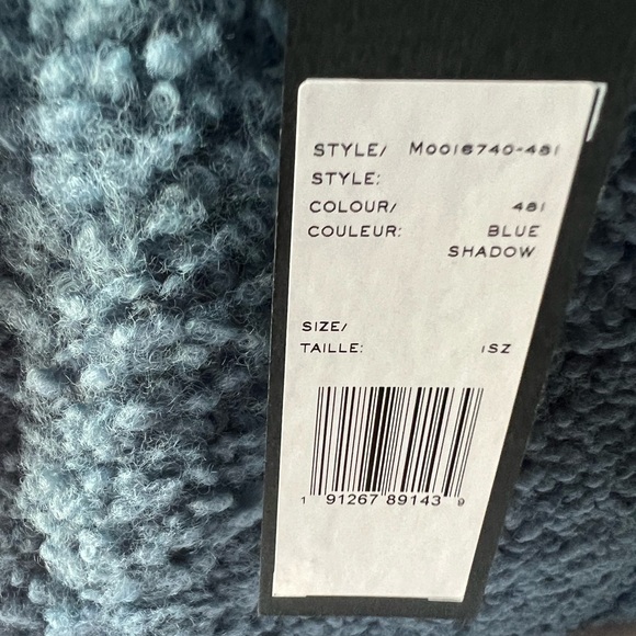 The Teddy Medium Faux Fur Tote Bag Shadow Blue - Picture 7 of 10